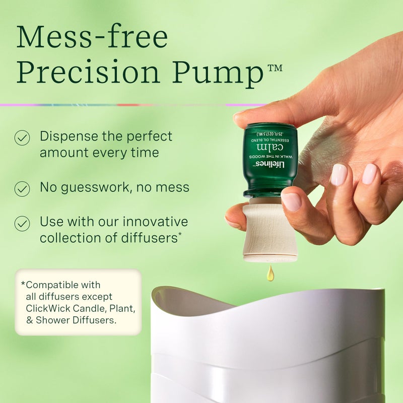 LifeLines خليط زيوت عطرية أساسية من لايفلاينز، 4 عبوات - زيوت عطرية ممزوجة مع مضخة دقيقة لموزعات العطر - رائحة عطرة تدوم طويلاً - المشي في الغابة (فرح، هدوء، تركيز وطاقة) - Image 4