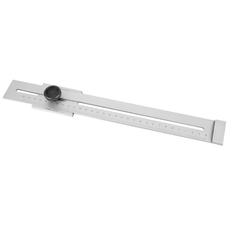 Stainless Steel Marking Gauge 0-300mm Woodworking Scribing Tool - Screw Fixed Slider for Accurate Scribing - Quenched Hardened Edge for Wooden Board - Image 4