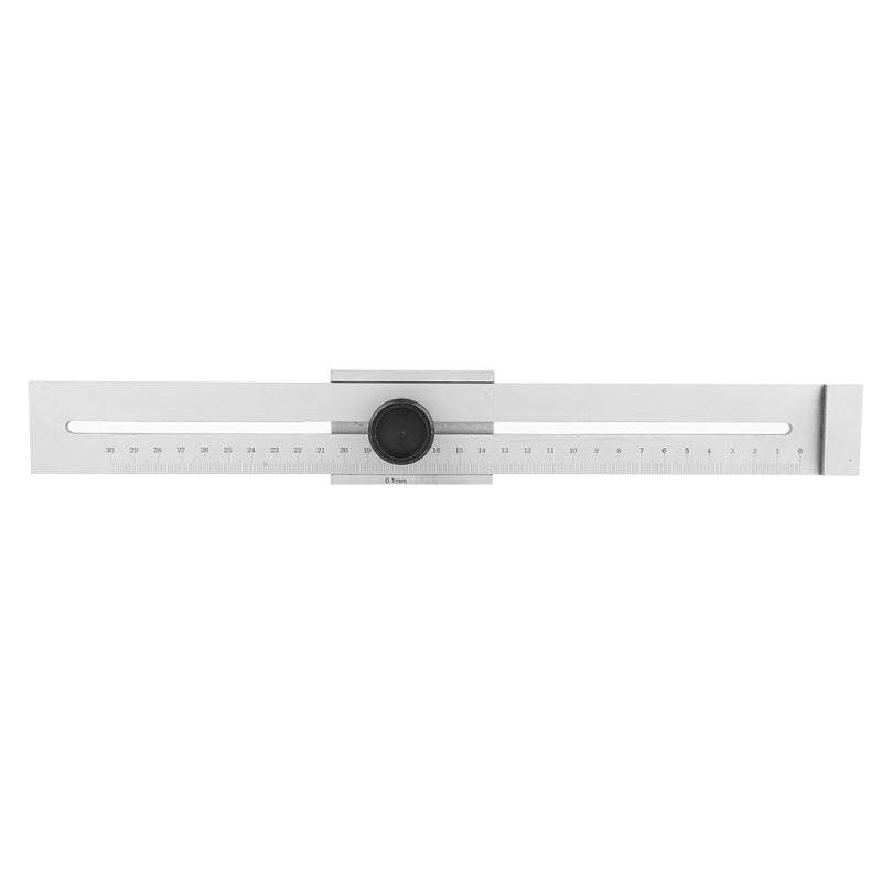 Stainless Steel Marking Gauge 0-300mm Woodworking Scribing Tool - Screw Fixed Slider for Accurate Scribing - Quenched Hardened Edge for Wooden Board - Image 1