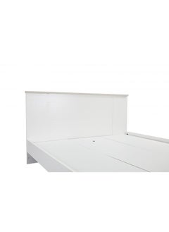 DANUBE HOME Thomas King Bed Strong and Sturdy Modern Design Wooden Double Bed Furniture Quiet And Comfortable Bed Frame L209xW189xH105.6 Cm White/Light Oak – With 2  - Image 4