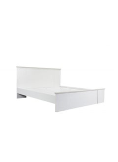 DANUBE HOME Thomas King Bed Strong and Sturdy Modern Design Wooden Double Bed Furniture Quiet And Comfortable Bed Frame L209xW189xH105.6 Cm White/Light Oak – With 2  - Image 2