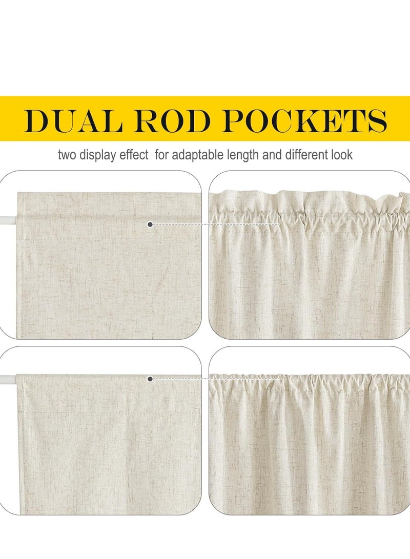 SYOSI Blackout Linen Door Curtain for French Front Thermal Insulated Panel with Tieback Patio Glass Room Darkening Solid Window Panels Heat Sheer Curtains 1 Pieces - Image 4