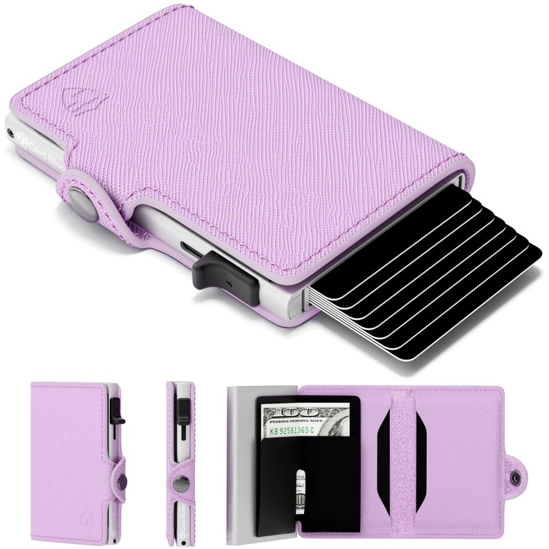 Conceal Plus Small RFID Pop Up Wallet for Women â€“ Slim Minimalist Credit Card Holder (4-6 Card Capacity) â€“ Compact Aluminum Metal Case with RFID Blocking Security Travel Wallet - Image 1