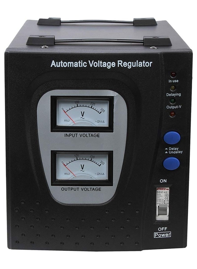 Automatic Voltage Regulator 3000W With Input and Output Meter Detector & Fuse Protection With Built in Heavy Duty Cord - Image 2