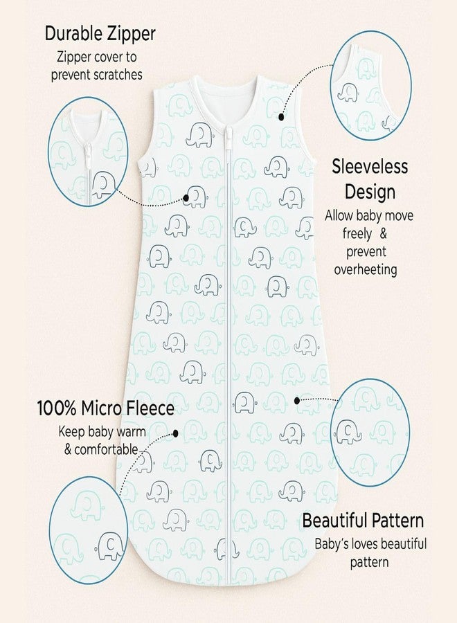 ZIKKU Baby Sleeping Sack, 100% Cotton, Wearable Blanket for Newborns and Toddlers, Lightweight, Breathable, Double Zipper (Cute Elephant, 0-6 Months) - Image 3