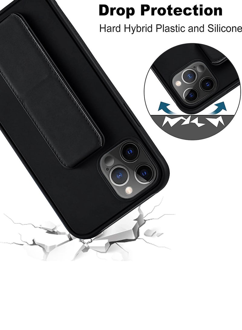 Wtech Apple iPhone 15 Pro TPU Rubber Silicone Hand Grip Protective Phone Case Cover - Black - Image 5