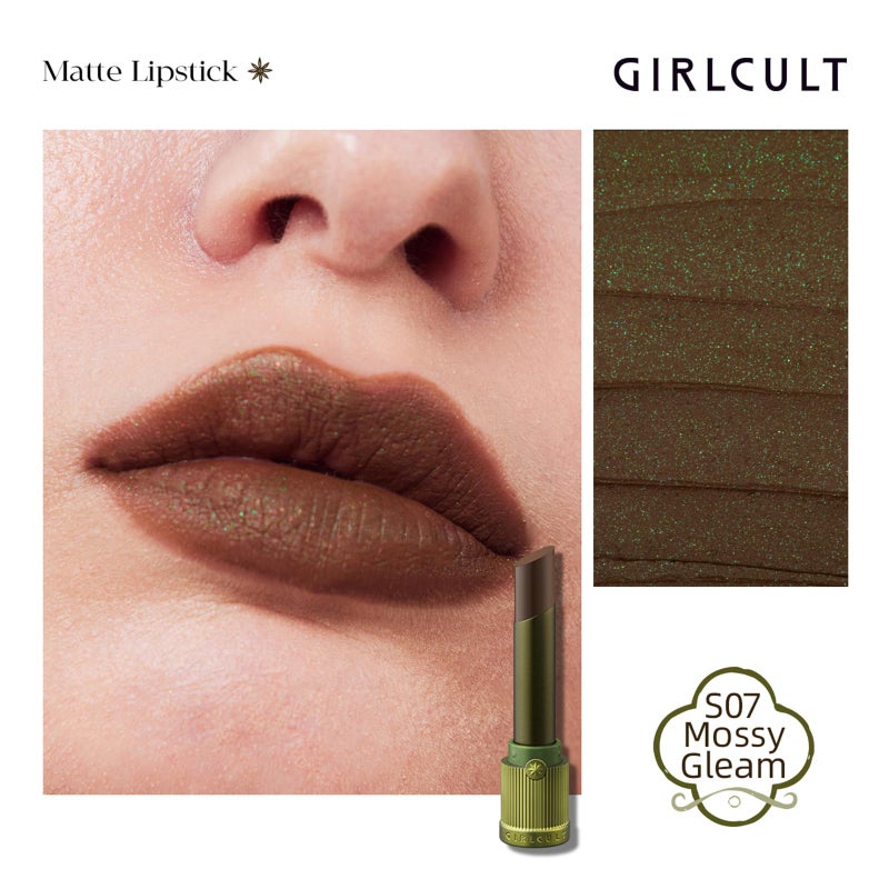 Girlcult روج شفاه غير لامع من GIRLCULT - يدوم طويلاً بلمسة مخملية، مقاوم للتلطخ وخفيف الوزن للنساء، لون يدوم بلمسة واحدة، هدية لها (S07) - Image 2