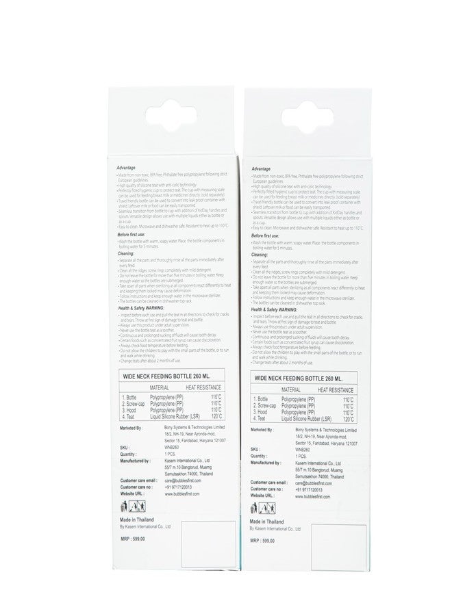 Bubbles Baby Feeding Bottle | No.1 Brand Recommended by Moms Worldwide | Ideal for 0 months+| Natural Response Technology Mimics Breastfeeding | Uniquely Designed Nipple releases milk only when baby drinks | Pack of 2 (Pink - Pack of 2, 260 ml) - Image 3