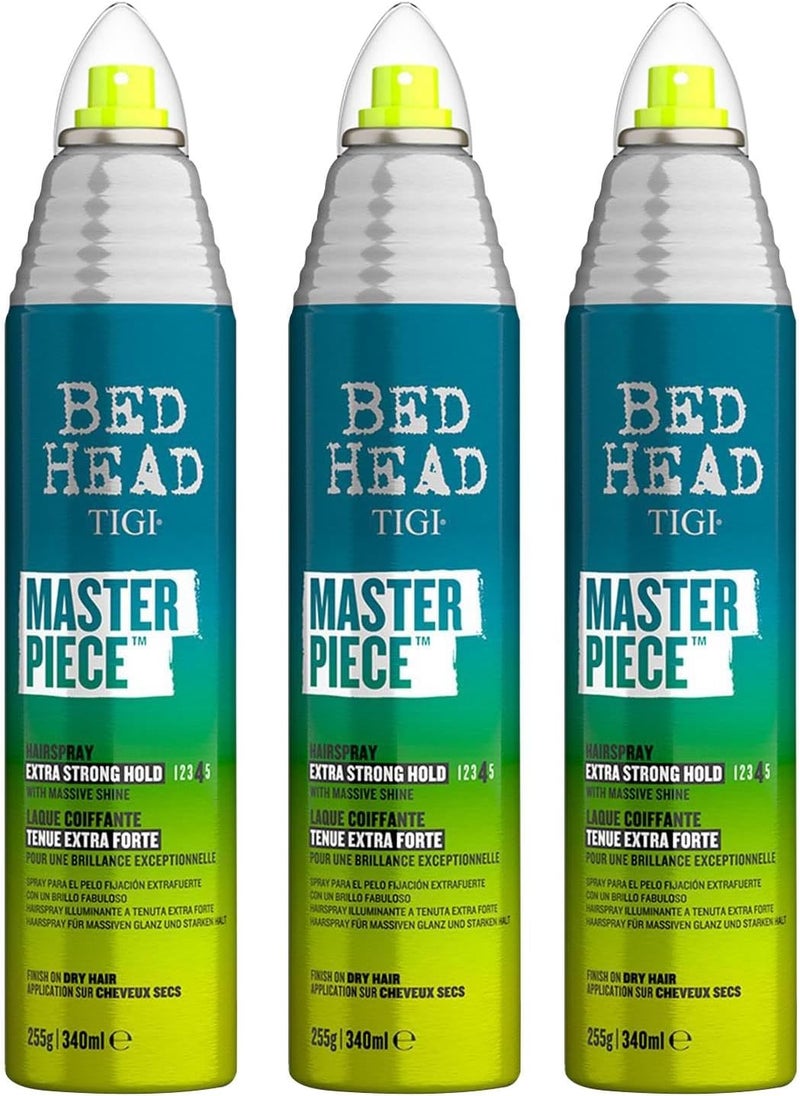 TIGI Bed Head Masterpiece Massive Shine Hairspray Triple Pack 3x 340 ml