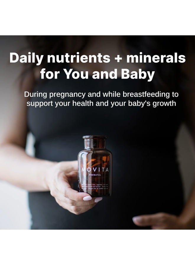 Movita Prenatal Multivitamin – Organic Fermented Whole Foods for Healthy Pregnancy, Fetal Development & Postnatal Support – Vegan, Gluten-Free, Non-GMO, 30-Day Supply (Eco-Friendly Refill Pouch) - Image 3