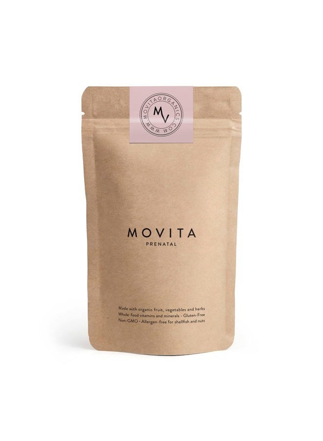 Movita Prenatal Multivitamin – Organic Fermented Whole Foods for Healthy Pregnancy, Fetal Development & Postnatal Support – Vegan, Gluten-Free, Non-GMO, 30-Day Supply (Eco-Friendly Refill Pouch) - Image 1