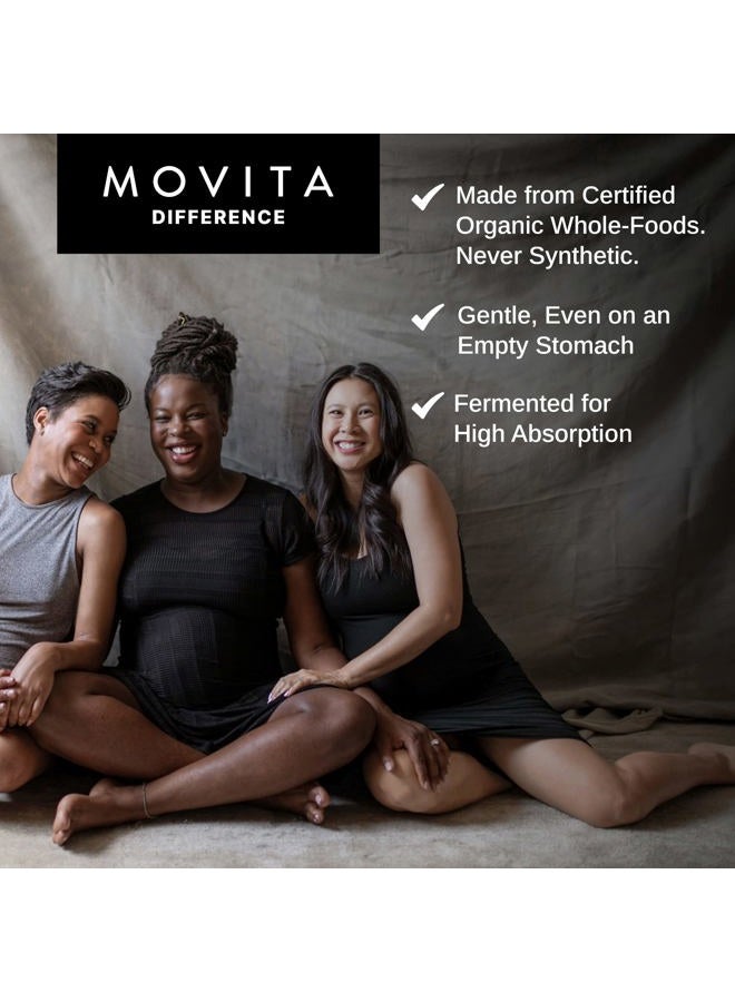 Movita Prenatal Multivitamin – Organic Fermented Whole Foods for Healthy Pregnancy, Fetal Development & Postnatal Support – Vegan, Gluten-Free, Non-GMO, 30-Day Supply (Eco-Friendly Refill Pouch) - Image 2