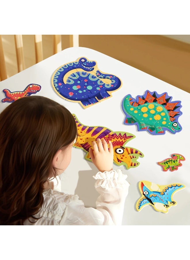 MiDeer My First Artist Puzzle Cute Dinosaurs for Toddlers 2+, Beginner Dinosaur Jigsaw Puzzle Set with Large Pieces, Educational Preschool Puzzle Toy for Early Learning & Cognitive Development - Image 4