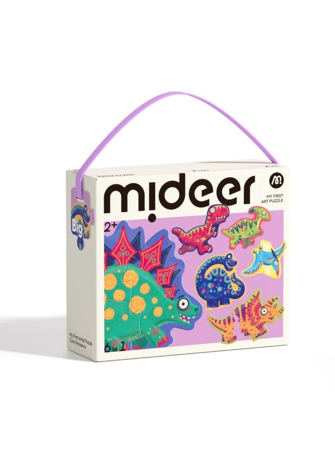 MiDeer My First Artist Puzzle Cute Dinosaurs for Toddlers 2+, Beginner Dinosaur Jigsaw Puzzle Set with Large Pieces, Educational Preschool Puzzle Toy for Early Learning & Cognitive Development - Image 2