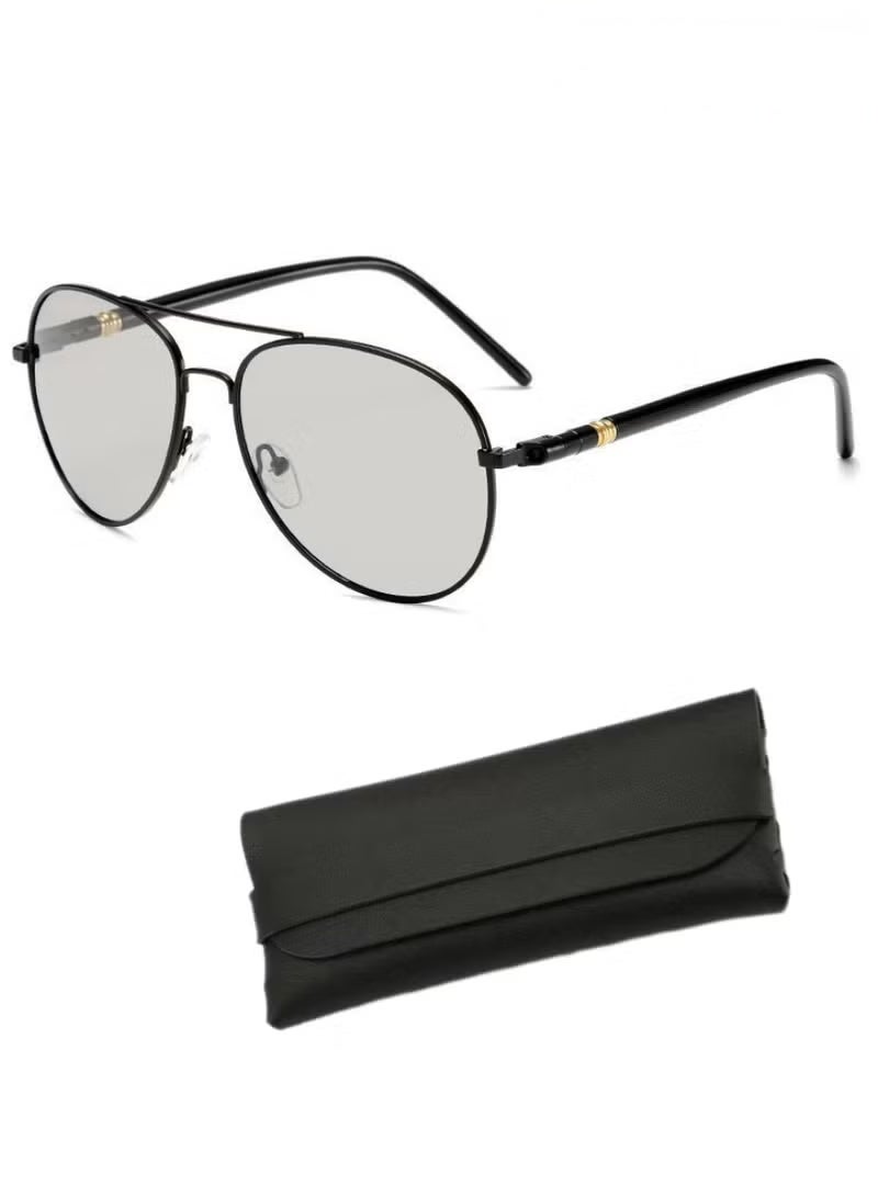 Polarized Aviator Sunglasses for Men Women, UV400 Protection Sun Glasses with Metal Frame,Fashion Anti-Glare Color Changing Glasses for Men Driving, Fishing, Golfing, Traveling