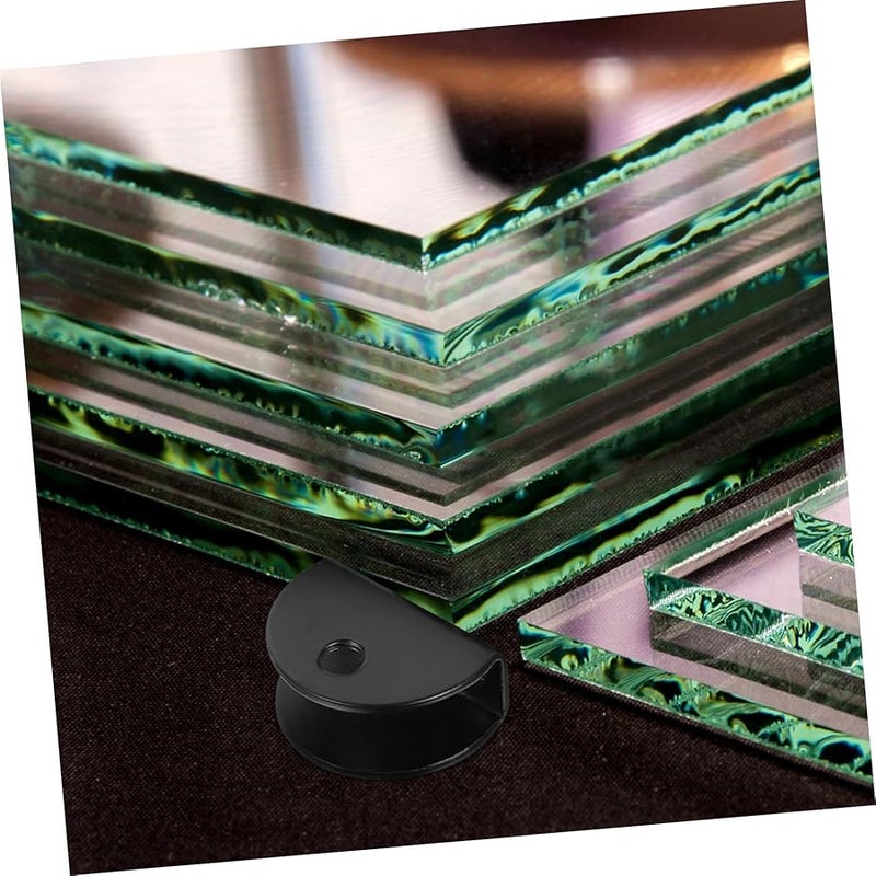 Gatuida 8pcs Heavy Duty Glass Clamp Mirror Clip 2.7x2x1.4cm Frameless Wall Mounting Easy Install Modern Design - Image 4