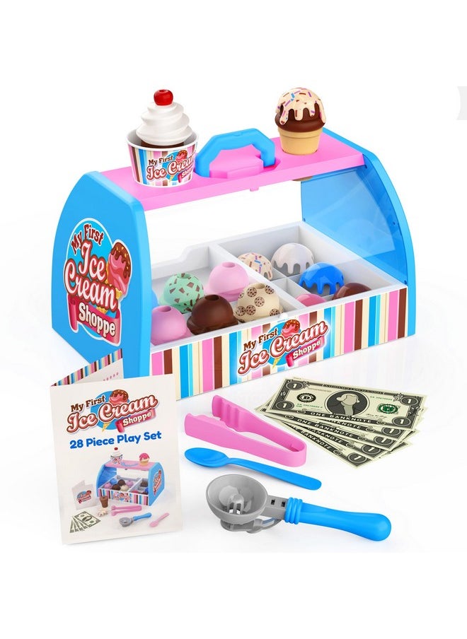 Ice Cream Counter Playset For Kids, Pretend Play (28 Pcs) Best Gift For 3 4 5 6 Year Old Girl Or Boy, Play Food Scoop And Serve, Toddler Toy - pzsku/ZB44FC15F6CB7F33C7265Z/45/_/1724128371/dc64d3d3-5a5b-42b5-b4dc-1a224e329bef