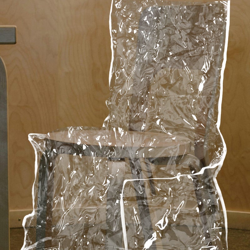 Full-size Dining Chair Cover Transparent Chair Cover Protective Chair Slipcover - Image 5