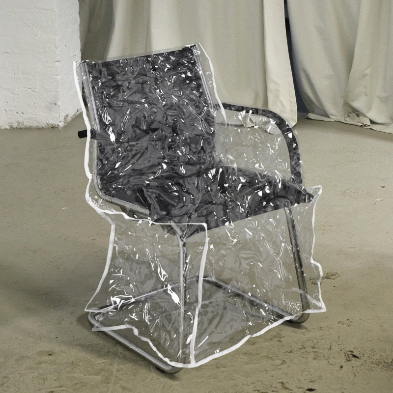Full-size Dining Chair Cover Transparent Chair Cover Protective Chair Slipcover - Image 3