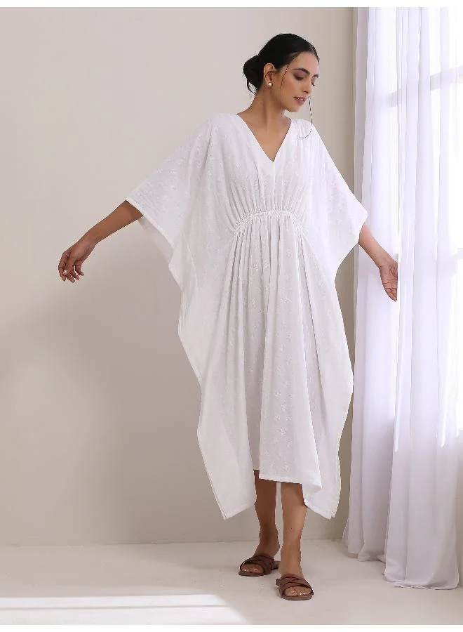 ترو برونز White Dobby Kaftan Dress