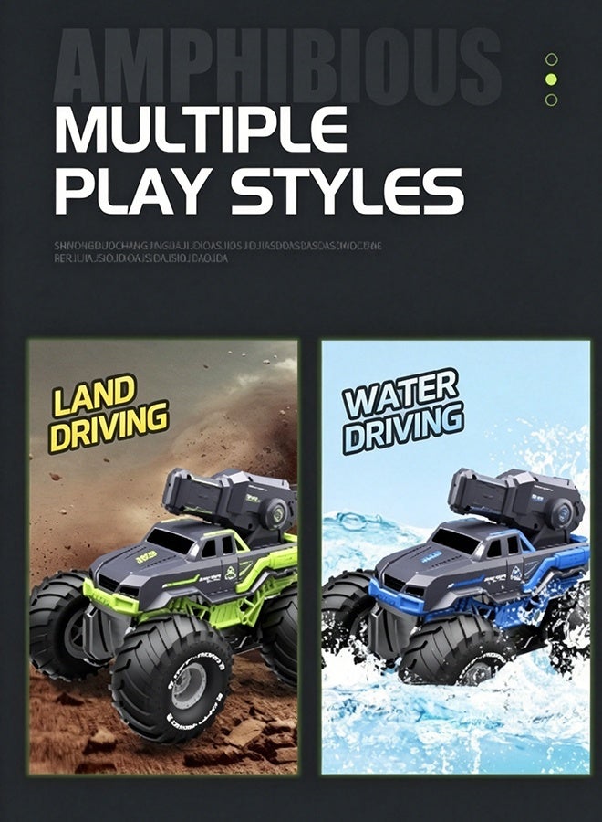 Waterproof Monster RC Trucks for Boys, 2.4G Amphibious Rc Car, 1:16 Scale All-Terrain Rc Boat for Boys & Adults, 4WD, Perfect For AGES Toys Gifts - Image 3