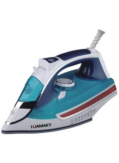 JAMAKY Italy Jamaki Steam Iron 2800W, Model JMK 1036, Color: Blue  - Image 1