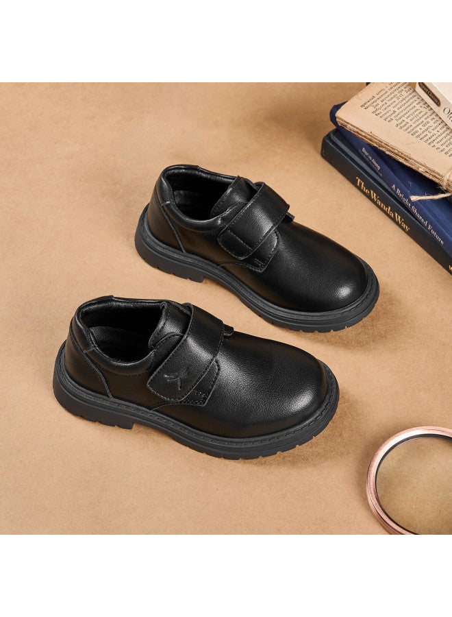 Red Dragonfly Boys' Shoes, Autumn/winter , British Style Children's Leather Shoes, For Older Kids And Teenagers, Q53ad005, Black, Size 38