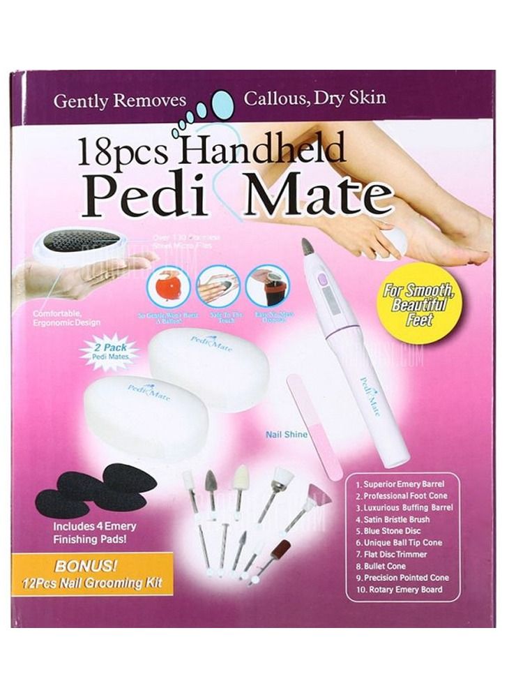 Pedi Mate 18pc Handheld Pedi Mate - DIY Pedicure & Maniure Set - Image 1