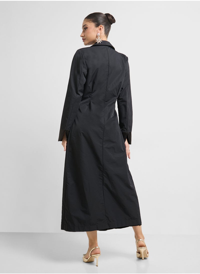 Khizana Trench Style Abaya  - Image 2
