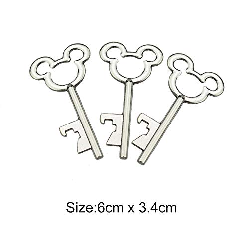 XONOR 50Pcs Vintage Skeleton Key Bottle Openers with 50pcs Escort Card Tag and Twine for Wedding Party Favors Rustic Decoration Silver - Image 5