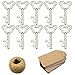 XONOR 50Pcs Vintage Skeleton Key Bottle Openers with 50pcs Escort Card Tag and Twine for Wedding Party Favors Rustic Decoration Silver - Image 2