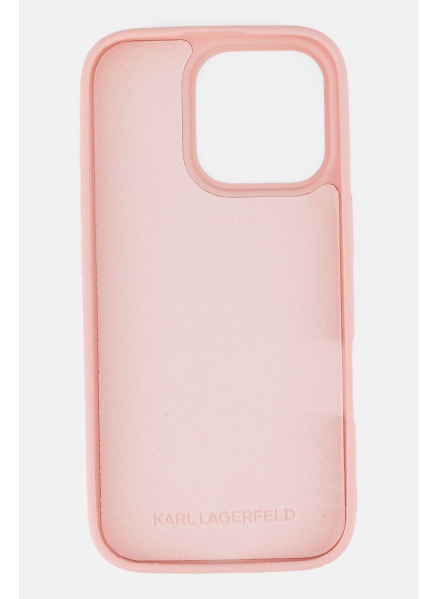 Karl Lagerfeld iPhone 16 Pro Ikonic Graffiti Logo Hard Phone Case, Pink  - Image 3