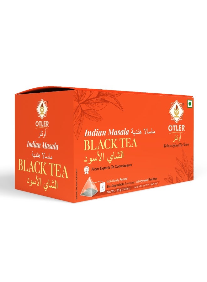 Otler INDIAN MASALA BLACK TEA , 20 TEA BAGS - Image 2