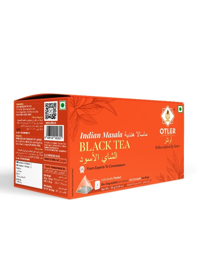 Otler INDIAN MASALA BLACK TEA , 20 TEA BAGS - Image 3