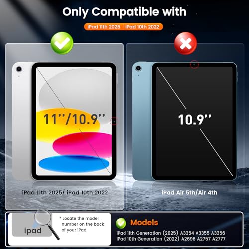 KCT 2 Pack Tempered Glass Screen Protector Compatible with iPad A16 11th Generation (2025)/ iPad 10th Generation (2022), with Bubble-free Installation Tray, HD Clear, High Sensitivity - Image 2