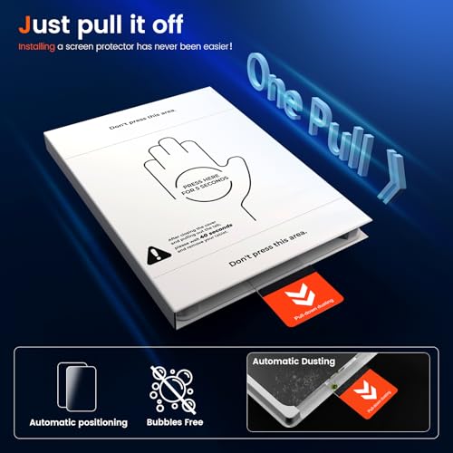 KCT 2 Pack Tempered Glass Screen Protector Compatible with iPad A16 11th Generation (2025)/ iPad 10th Generation (2022), with Bubble-free Installation Tray, HD Clear, High Sensitivity - Image 4