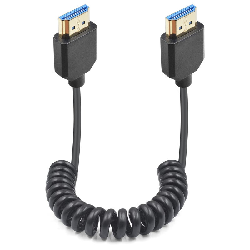 دوتك كابل HDMI ملفوف من بدقة 8K، كابل HDMI فائق النحافة من ذكر إلى ذكر، يدعم HDR الديناميكي بسرعة تصل إلى 48 جيجابت في الثانية، متوافق مع كاميرات المراقبة وأجهزة التلفاز وبطاقات الالتقاط، بطول 4 أقدام/1.2 متر - Image 1