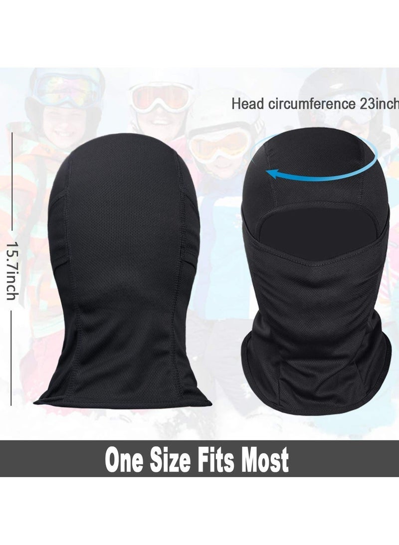 Chabeia Balaclava Face Mask – Lightweight UV Protection for Skiing, Motorcycle Riding, Cycling & Running, Multi-Use Sports Mask (Black) - Image 5