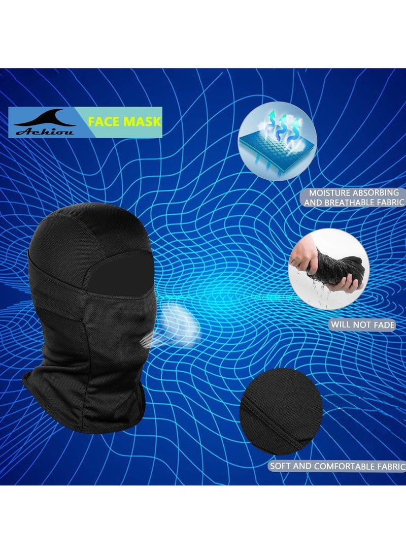 Chabeia Balaclava Face Mask – Lightweight UV Protection for Skiing, Motorcycle Riding, Cycling & Running, Multi-Use Sports Mask (Black) - Image 4