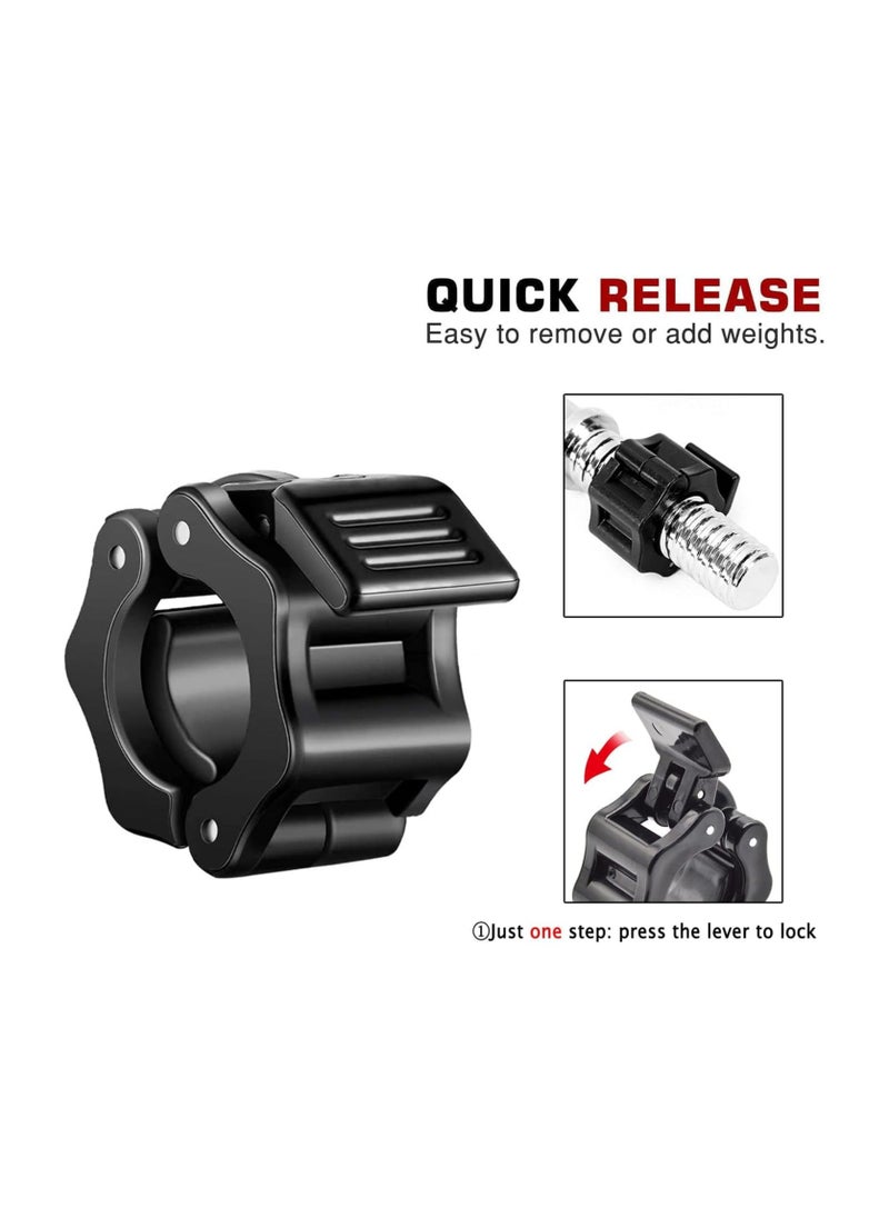 Generic Barbell Clamps Set 6 Pcs,4 Pcs Barbell Clamps 1 Inch Quick Release Dumbbell Lock Clips with 2 Pcs Exercise Barbell Spring Clips, Weight Clips for Weightlifting, Workout, Strength Training  - Image 3