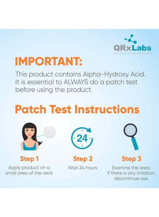 QRxLabs Glycolic/Salicylic Acid 10/2 Acne Control Pads With 10% Ultra Pure Glycolic + 2% Salicylic Acid Allantoin Vitamins B5 C & E Calendula Green Tea Most Effective Treatment Clear Skin - Image 3