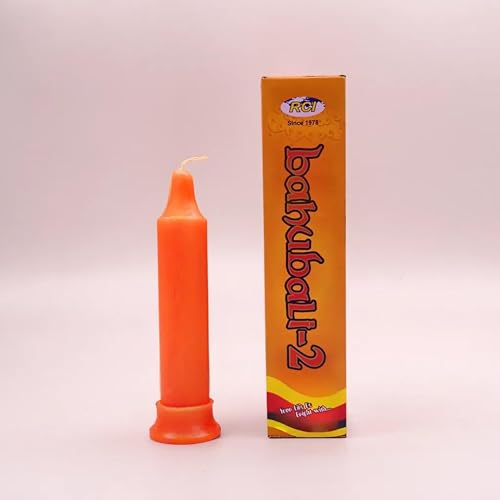 AURA DECOR AuraDecor Big Size Stick Candle || Paraffin Wax, Smokeless, Dripless || Candles for Decoration, Lighting, Home Decor || Pillar Candle || Burn Upto 60 Hour (Pack of 1, Orange) - Image 3
