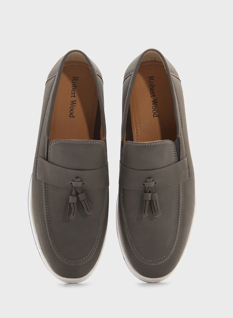 Robert Wood Tassel Detail Smart Loafers