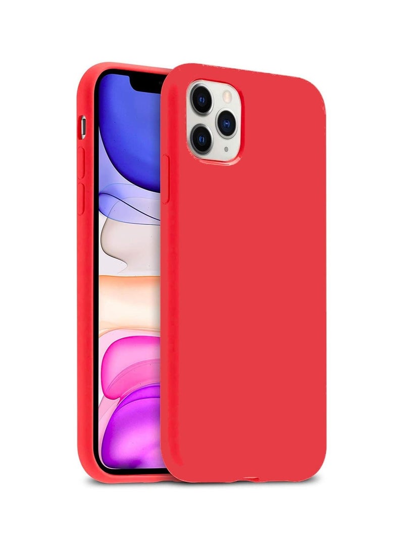 Y&D IPhone 11 Soft Liquid Silicone Gel Case Full Body Shockproof Rubber Protection Matte Finish Cover Soft Microfiber Lining Cushion Slim Back Case iPhone 11, Red - Image 1