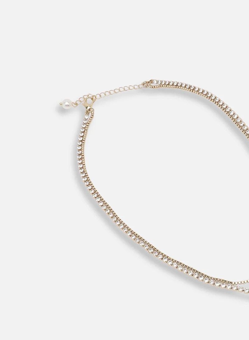 SOHI Party Multi-Layer Artificial Necklace Jewellery