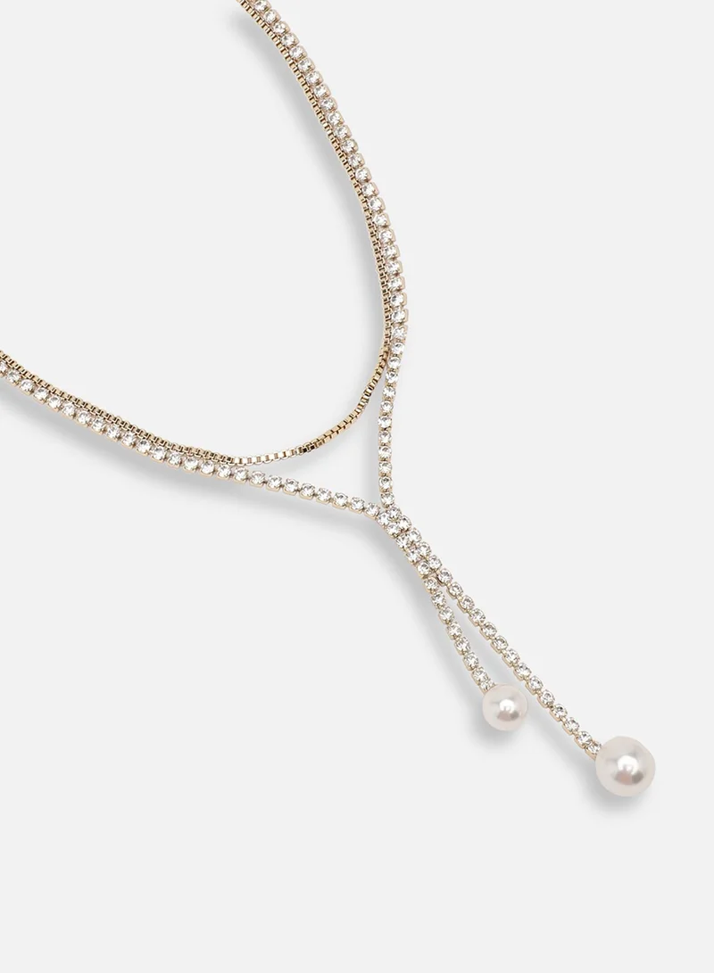 SOHI Party Multi-Layer Artificial Necklace Jewellery