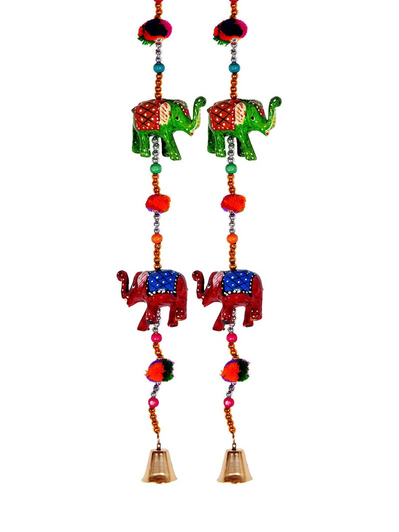 DreamKraft Paper Mache Elephant Door Hangings Item for Home Decor, Main Door Decor(Multicolour, 96 cm) - Image 5