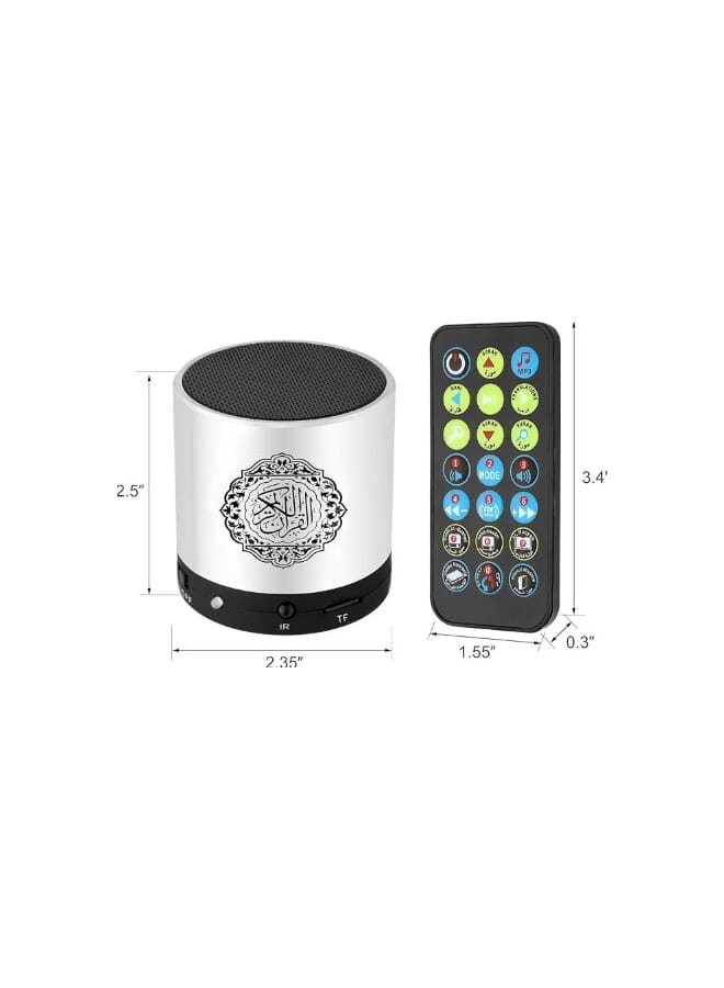 SQ-200 Quran Portable Speaker With Remote Silver - Image 2