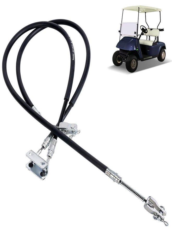 Panglong EZGO TXT Brake Cables Set, EZGO Brake Cable-Passenger and Driver Side Stainless Steel Core, Suitable for 1994-2008 EZGO TXT and Medalist Golf Cart, OEM# 70716-G03 70273-G03 70969-G03 - Image 1