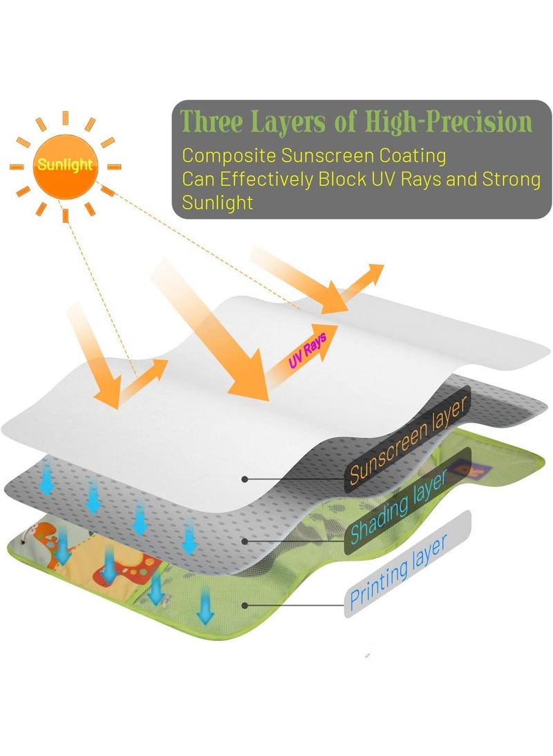 Y&D 20*27.5Inch Car Sunscreen Heat Insulation Cartoon Car Sunshade  - Image 2